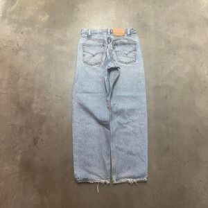 Vintage Levi's 550 orange tab mens light wash jeans skater paper tag 1997 30